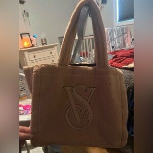 Victoria's Secret Beige Sherpa Tote